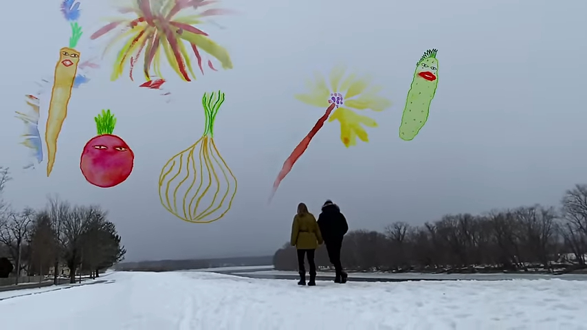 Adelle and Lou in Dinosaur Jr's Garden video
