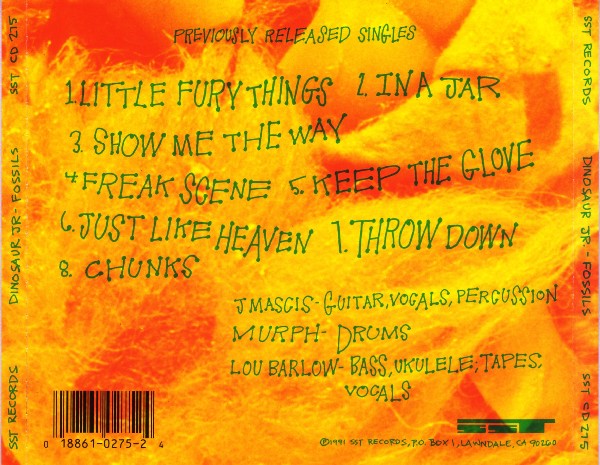 Fossils CD Back Cover